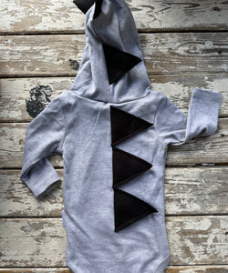 Dino Onesie: grey