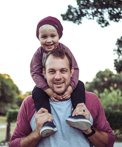 Raglan: Kid Grey and Burgundy