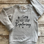 Sweatshirt: Never Stop Exploring