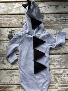 Dino Onesie: grey