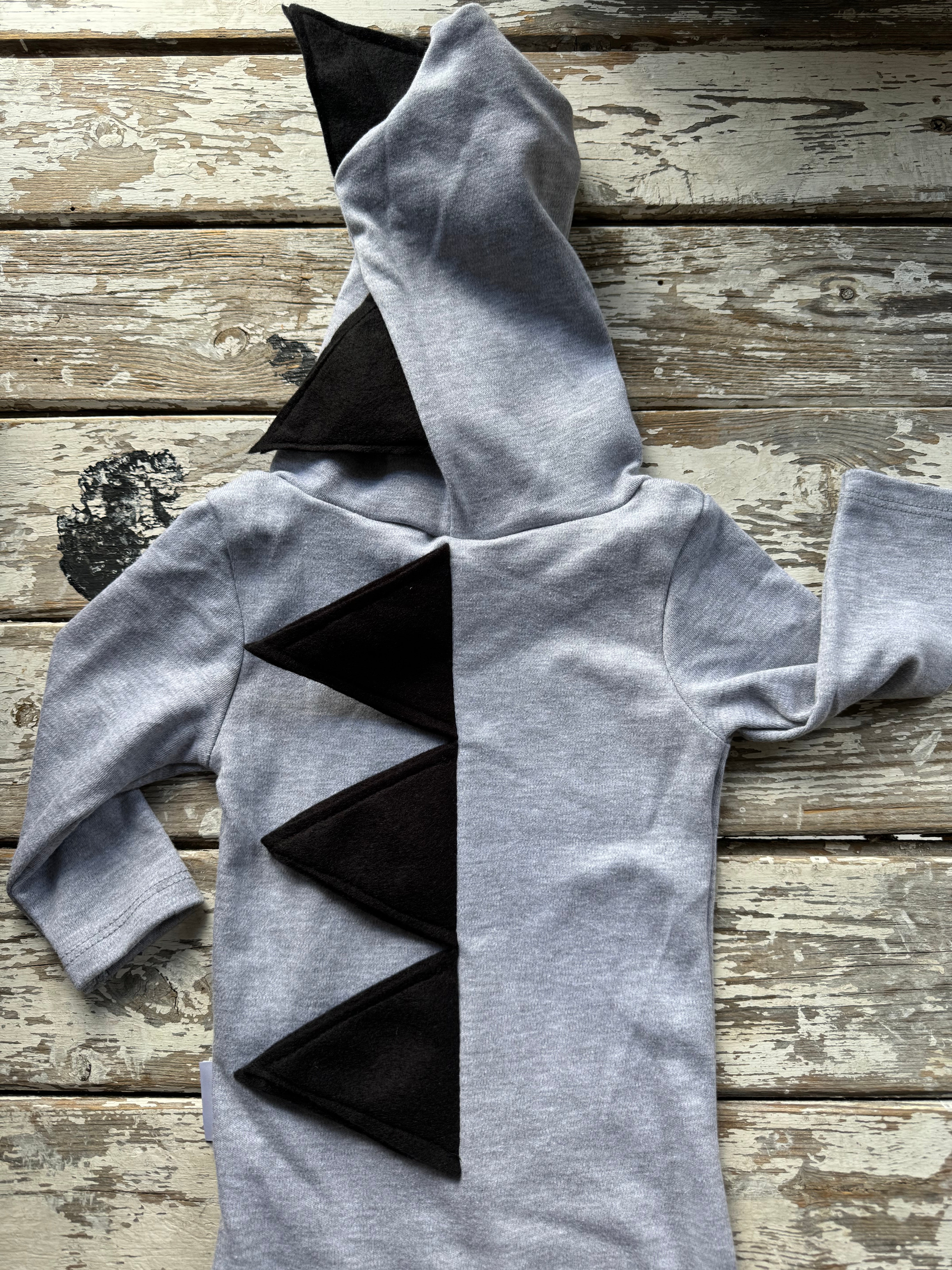 Dino Onesie: grey