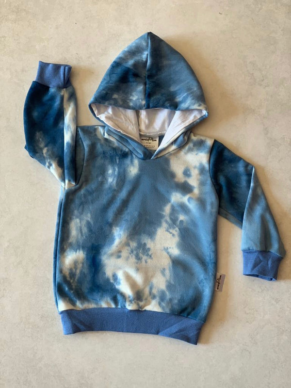 Hoodie: Blue Tie Dye