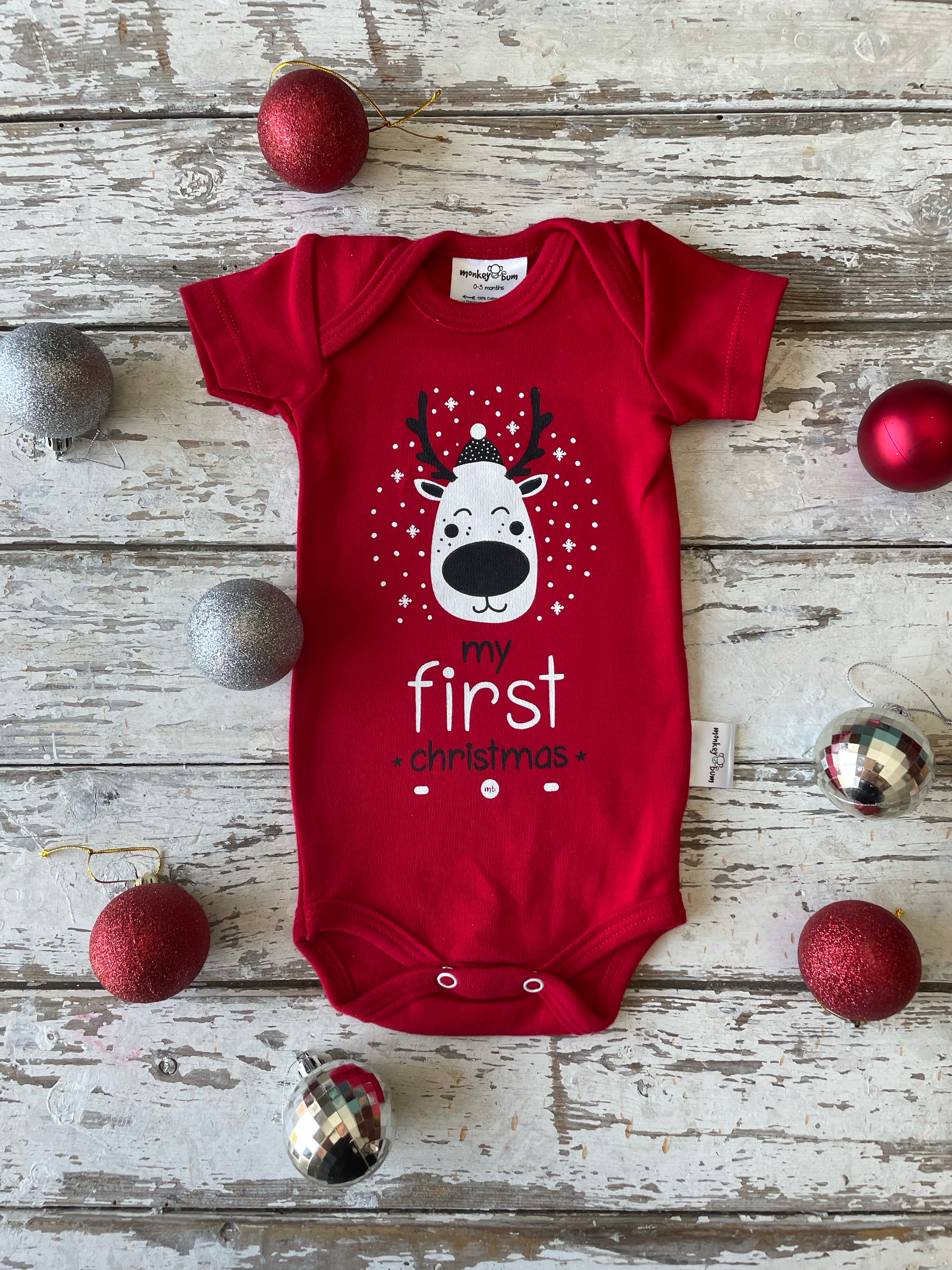 Onesie:  My First Christmas (Red)