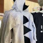Dino hoodies: grey and black